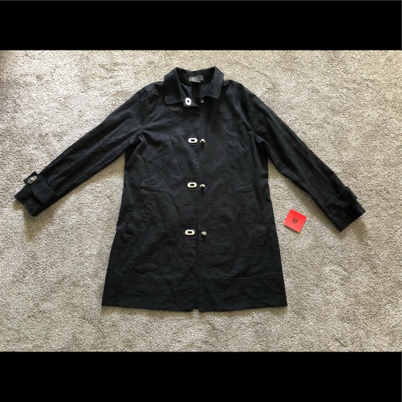 George Cotton Trench coat jacket size M Classic - Picture 5 of 12